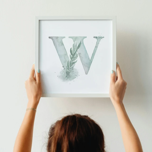 Letter W nature theme